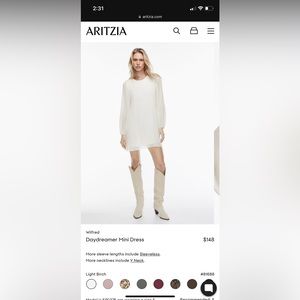 Wilfred daydreamer mini dress - size small